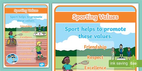 What are the three sporting values