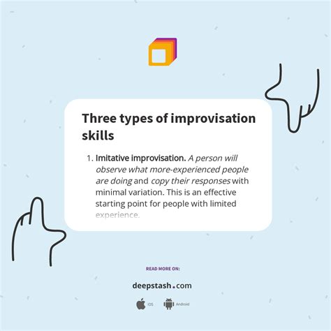 What are the three types of improvisation