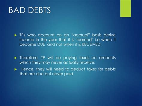 What bad debts may I deduct on my federal personal income ...