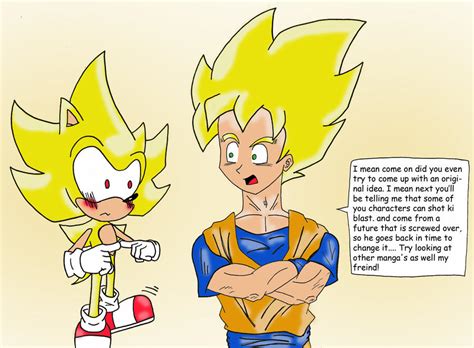 What came first super sonic or super saiyan. If you think about it logically, Super Sonic may have predated Super Saiyan in conception, not only are the first appearance of Super Saiyan Goku and Sonic The Hedgehog 2 so close, but DB is a weekly Manga, Sonic is a video game, one releases every week while the other takes months to develop now being years while the other still releases every week 