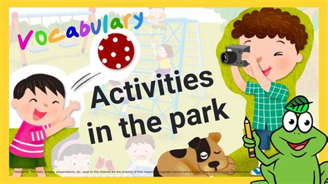 What can you see in the park? Vocabulary - YouTube