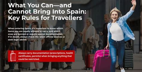What cannot bring into Spain