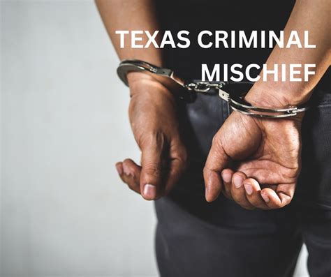 What counts as 'criminal mischief' in the state of Texas?