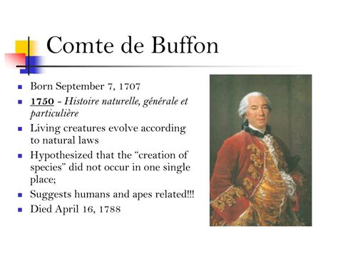 What did comte de buffon discover