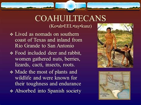 What did the coahuiltecan tribe eat. Dec 13, 2022 · What did the coastal tribes eat? Updated: 12/13/2022. Wiki User. ∙ 7y ago. Add an answer. Want this question answered? Be notified when an answer is posted. 📣 Request Answer. Add your answer: 