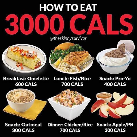 What do 3000 calories look like. 3000 calories a day should be pretty easy to reach. 2 tablespoons of Peanut Butter is packed with protien and and has 200+ calories. You could do 1000 calories of peanut butter and fruit in a sitting and not feel stuffed. I've found hunger to be a … 