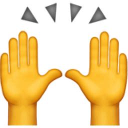 What do raised hands emoji mean. A yellow face with raised eyebrows, a small, closed mouth, wide, white eyes staring straight ahead, and blushing cheeks. Intended to depict such feelings as embarrassment, but meaning very widely varies. Other … 