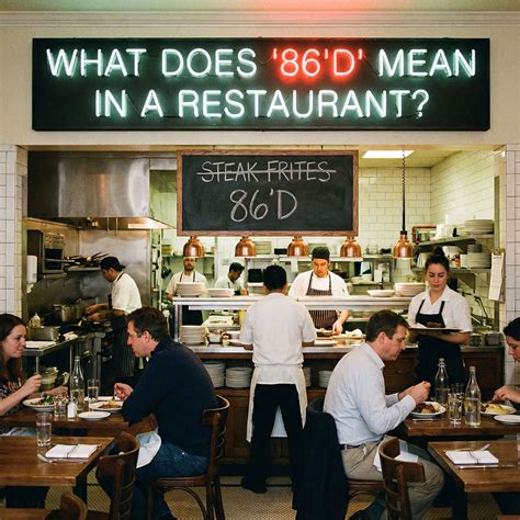 What does 87 mean in a restaurant