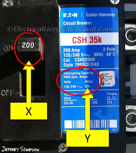 What does Ampere Interrupting Rating mean on a circuit breaker