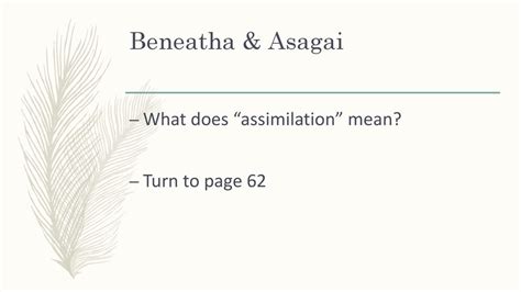 What does Beneatha think assimilation is? - KnowledgeBurrow