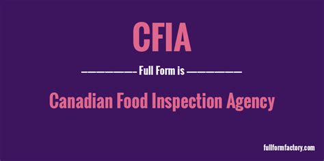 What does CFIA stand for? - abbreviations