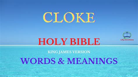 What does Cloke mean? - Definitions.net