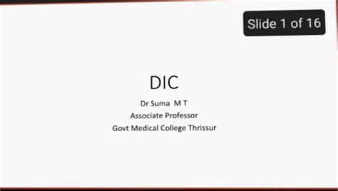 What does DIC stand for?