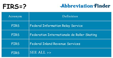 What does FIRS mean? - Definitions.net