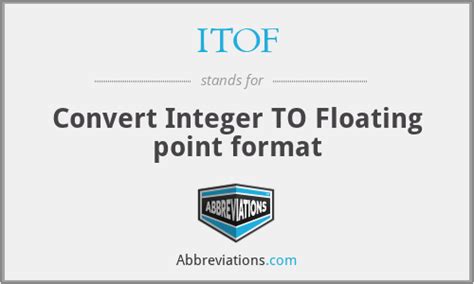 What does ITOF stand for? - abbreviations