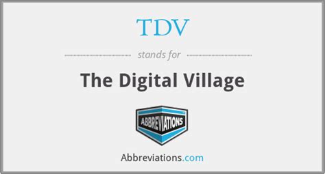 What does TDV stand for? - abbreviations