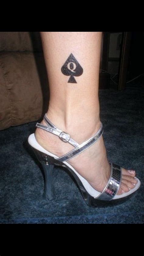 What Does A Queen Of Spades Tattoo Mean. Tattoo Meaning 0. A Queen of Spades tattoo typically symbolizes a person's defiance of traditional societal expectations and norms. The Queen of Spades card in a deck of cards typically represents taking risks and going against convention. Therefore, the tattoo can represent a person's refusal to ...