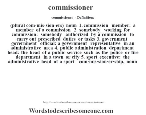 What does commissionary mean?