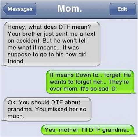 In texting and online messaging, the acronym DTF is often used as a shorthand to convey a specific meaning to initiate or engage in a sexual encounter or activity. While the exact meaning of DTF may vary depending on the context and individuals involved, it is generally understood as an invitation or proposition for casual sex.. 