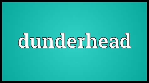 What does dunderhead mean? definition, meaning and audio …