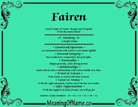 What does fairen mean? - definitions