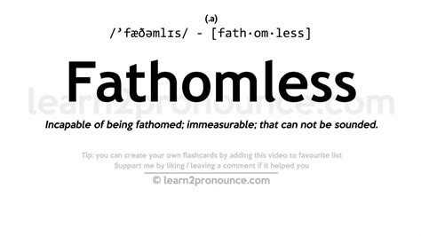 What does fathomless mean? - definitions