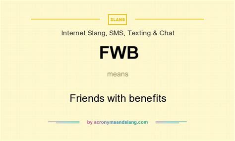 What does fwb stand for. Things To Know About What does fwb stand for. 