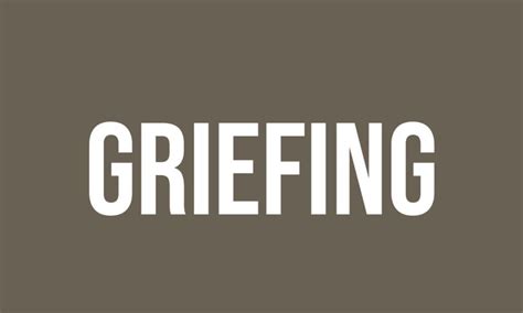 What does griefing mean. grief: 1 n intense sorrow caused by loss of a loved one (especially by death) Synonyms: brokenheartedness , heartache , heartbreak Types: dolor , dolour (poetry) painful grief Type of: sorrow an emotion of great sadness associated with loss or bereavement n something that causes great unhappiness “her death was a great grief to John” Synonyms: ... 