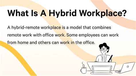 What does hybrid mean for a job. Hybrid work: employees divide their working week between being in the office and working remotely – this is flexible working. Hybrid work from home: Some employees work remotely, while other employees work in the office. Someone designated WFH will work remotely most of the time, while a WFO employee will be in the office most of the time. 