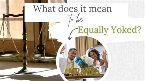 What does it mean to be equally yoked. What does it mean to be equally yoked? Because marriage is a spiritual relationship, your spiritual compatibility will influence the quality of your relationship more than any other factor. Consider this passage from 2 Corinthians 6:14–15: Do not be unequally yoked with unbelievers. For what partnership has righteousness with lawlessness? 