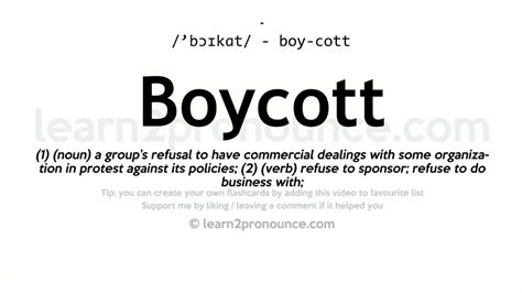 An election boycott is the boycotting of an election by a group of voters, each of whom abstains from voting. Boycotting may be used as a form of political protest where voters feel that electoral fraud is likely, or that the electoral system is biased against its candidates, that the polity organizing the election lacks legitimacy, or that the candidates running are …. 