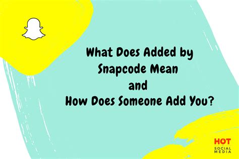 What does it mean when someone adds you by snapcode. While on Facebook or Instagram the only way to follow someone or add them as your friend is to search for them and choose "Add One of the things that made … 