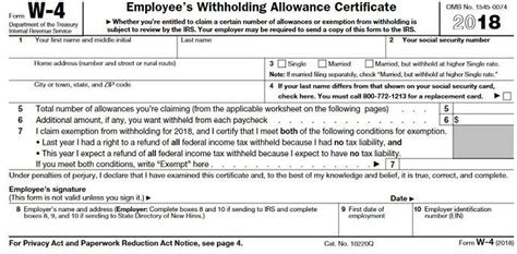 Yes, you can also use the W-4 to declare yourself exempt from withholding, which means that your employer would not withhold any of your income to your federal income tax. You can claim an exemption from withholding if you had no income tax liability in the prior year and don't expect to have a tax liability in the current year.
