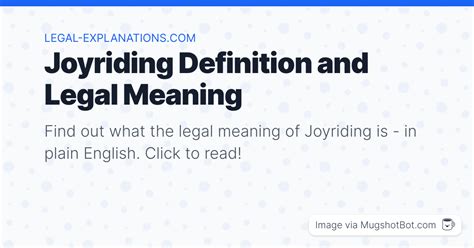 What does joy riding mean? - Definitions.net