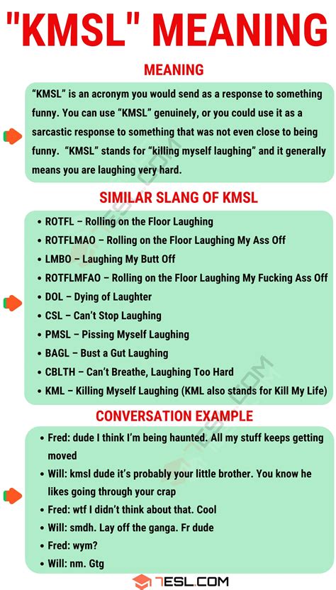 What does kmsl mean in text. LMK is commonly used in text messages because text conversations don't always happen in real-time, meaning texters can reply at their convenience. It's typically used to request information from someone about: Their future plans or their desires about a particular future outcome; A decision they need to make; or. 