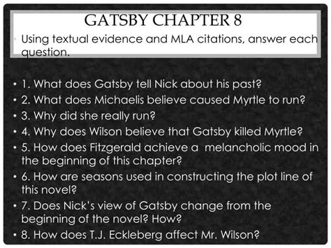 Jay tells Nick that Daisy was the first girl he knew who wasn't one of loose or questionable morals. The girls and women Gatsby had known were ones who were easy for him to get and easy for him to ...
