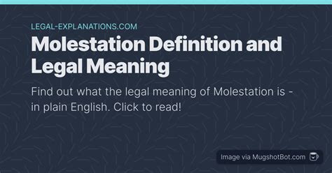 What does molester mean? - definitions