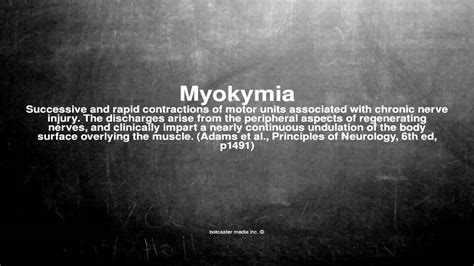 What does myokymia mean? - definitions