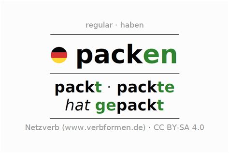 What does packen mean in German? - WordHippo