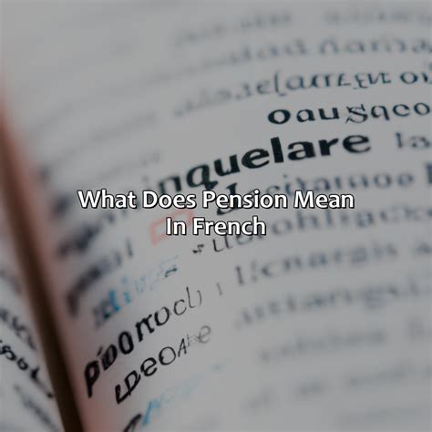 What does pension mean in French? - WordHippo