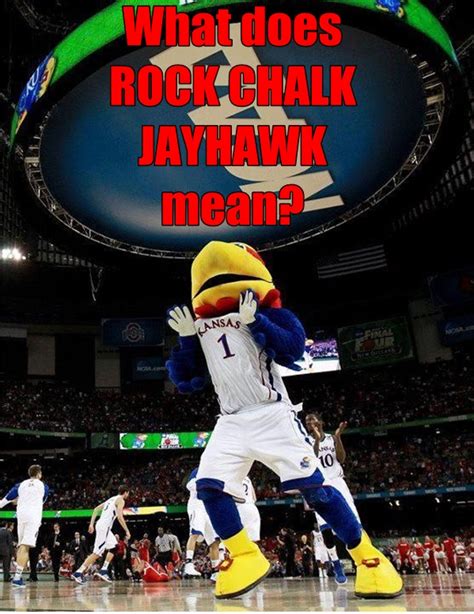 In this article we will discuss the origin of the famous Rock Chalk chant and its definition, give you the lyrics to the cheer, find out when it is used during games and there will also be a YouTube video of the Rock Chalk Jayhawk chant at a game for you to watch. The Rock Chalk chant is one of the most well-known traditions in college basketball.. 