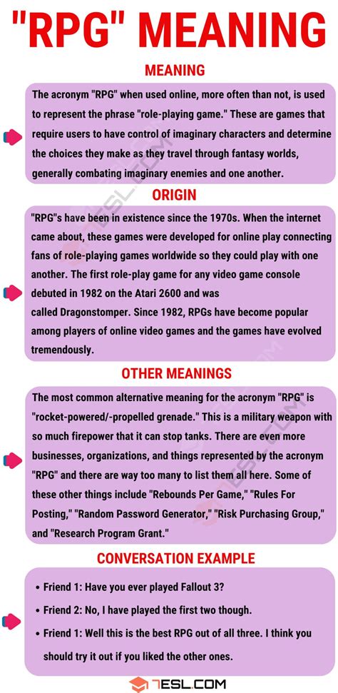 What does rpg stand for.  A role-playing game (sometimes spelled as ro...