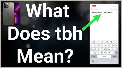Get to know Internet, texting acronym. What does 'tbh' mean? Here's what the acronym means and how to use it in conversation. What does 'POV' mean? Breaking down the definition of the abbreviation.