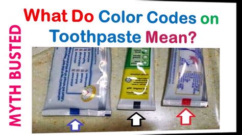What does the color bar code on toothpaste mean The Meaning Of Color