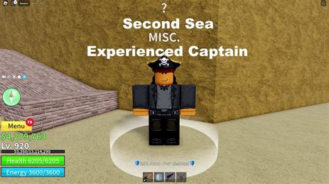 Fantasy The Experienced Captain is a Misc NPC located in the Middle Town of the First Sea and on the docks of Port Town in the Third Sea. To activate the Experienced Captain (the first sea one), you need to be at level 700 or above and have completed the Military Detective's quest. . 
