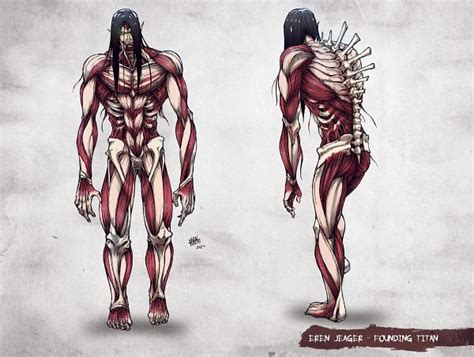 What does the founding titan look like. Jun 17, 2023 · The Nine Titans. Having absorbed fragments of Ymir’s powers, Attack on Titan's incredibly powerful Nine Titans are nine unique Titan types whose powers have been passed down through the Eldians for nearly 2,000 years after Ymir’s death. This Titan type includes some of the most iconic Titans of the series like the Armored, Colossal, and ... 