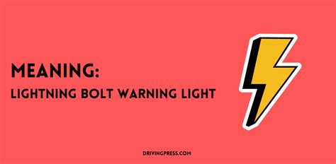 What does the lightning bolt warning light mean. Things To Know About What does the lightning bolt warning light mean. 