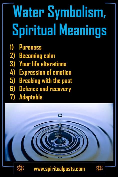 What does the water represent spiritually