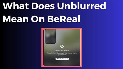 What does unblurred on bereal mean. [Update] BeReal Unblur - view, add reactions, comments & more without posting 