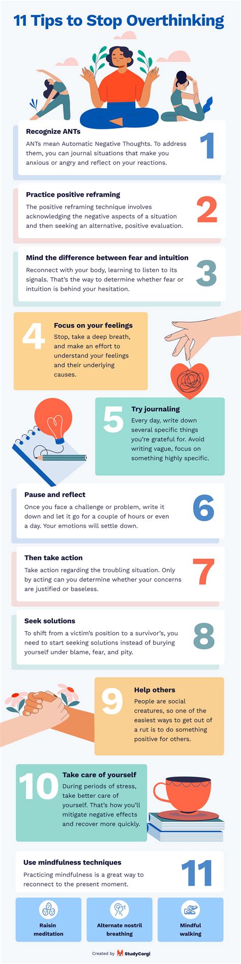 What exercises stop overthinking